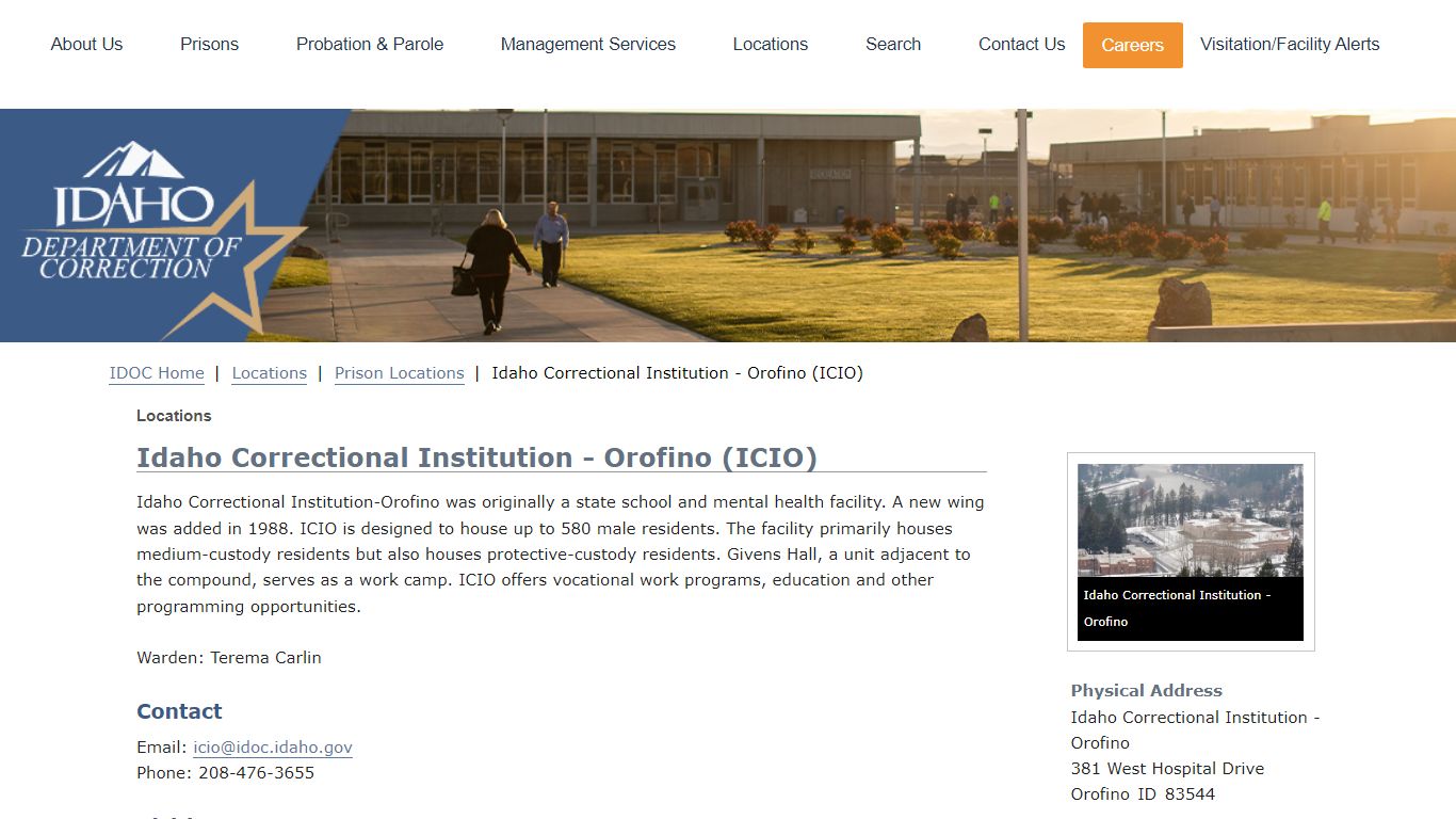Idaho Correctional Institution - Orofino (ICIO)
